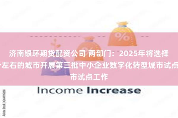 济南银环期货配资公司 两部门：2025年将选择34个左右的城市开展第三批中小企业数字化转型城市试点工作