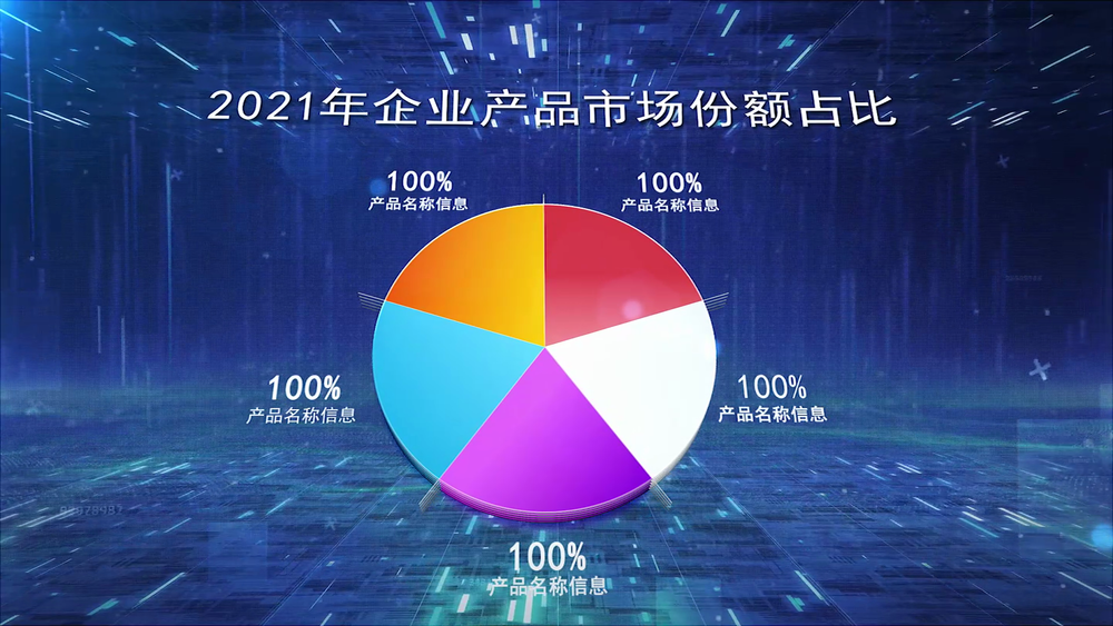 簡潔三維餅圖市場信息咨詢數據匯報